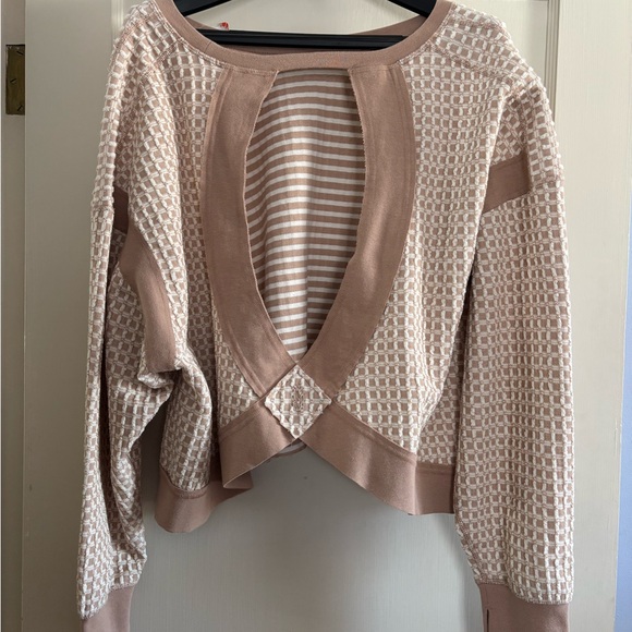 FP Movement by Free People Reversible My Time Layered Textured Sweater open back - Picture 7 of 7